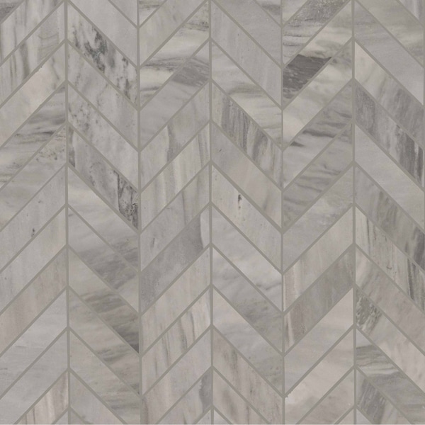 Msi Eden Bardiglio Chevron 12 In. X 15 In. Porcelain Matte Floor And Wall Tile, 8PK ZOR-PT-0412 - main